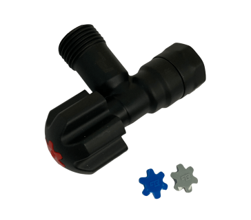 Brass Right Angle Swivel Ball Valve (Matte Black)